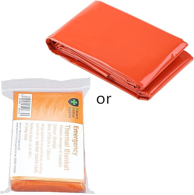 Emergency Bivvy Bag Aluminum Film Survival Sleeping, Warm Tube Tent Survival Bivvy, Waterproof Emergency Blanket