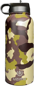 Uzima - Z-Source Filtered Water Bottle for Hiking, Backpacking, Camping, and Travel. Large 32oz Capacity with Double-Walled Stainless Steel Exterior.