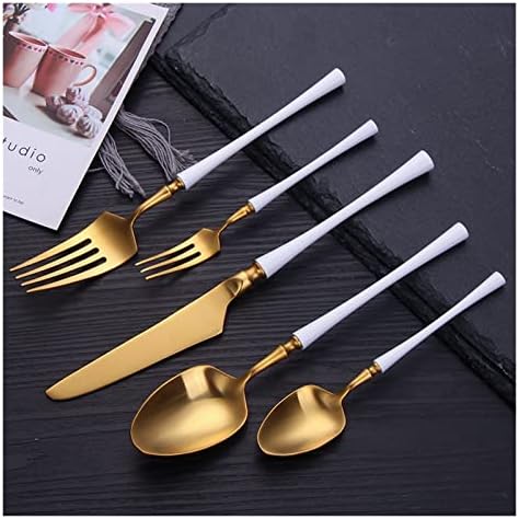 Cutlery Set Pieces Service Stainless Steel Titanium Flatware,Party Steel Cutlery Set Blue Black Gold Dinnerware 304 Stainless Steel Forks Spoons Knives Set Kit Outstanding,