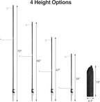 REDCAMP 72in Tall Collapsible Camping Lantern Stand Pole with Stakes and Hooks, Ultralight Portable Folding Aluminum Alloy Lamp Poles for Camping Tables Outdoor Picnic Fishing, Black