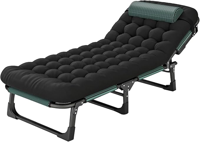 Folding Camping Cot for, Adjustable Adults Reclining Chaise, Folding Camping Cot, Sleeping Cots, Camp Bed for Outdoor, Home, Office,B