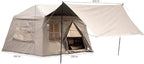 4-5 Person Outdoor Camping Awning Tent - Quick Open Waterproof Anti-UV Beach Fishing Picnic Park Family Shade Tent