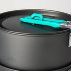 Outdoor Camping Tableware Set Backpacking Picnic 2 Pot 1 Frypan 1 Kettle Alumina Cookware Folding Cooking Set