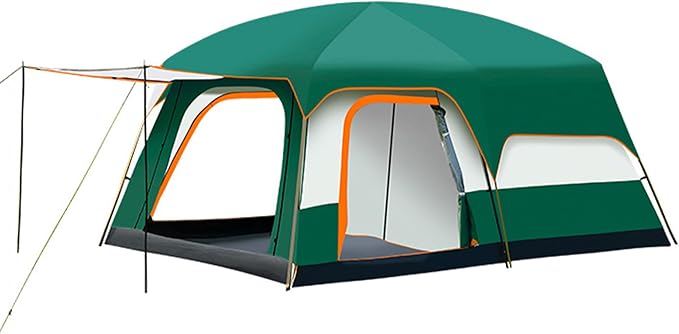 Luxury Tent Room for Camping 4-12 Person Waterproof Large Family Tent with 2 Bedroom and 1 Living Room Design