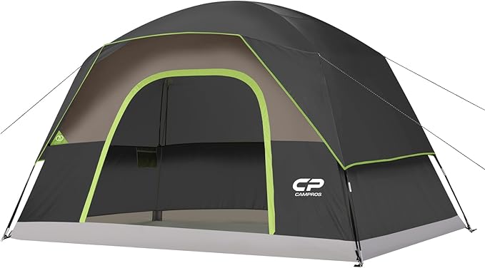 Tents for Camping 6 Person Tent Waterproof Windproof Double Layer Family Camping Tent, Easy Setup Dome Tent with Large Mesh Windows & Wider Door for Outdoor Camping & Hiking