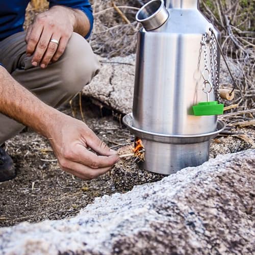 'Scout' Kelly Kettle® 40fl.oz. | Stainless Steel | Whistles When Boiled | Kettle & Camp Stove in one | Ultra-fast | Wood Fuelled | NO Batteries/Gas | Camping, Fishing, Scouts, Picnics, Emergencies