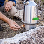 'Scout' Kelly Kettle® 40fl.oz. | Stainless Steel | Whistles When Boiled | Kettle & Camp Stove in one | Ultra-fast | Wood Fuelled | NO Batteries/Gas | Camping, Fishing, Scouts, Picnics, Emergencies