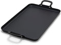 GreenPan x Bobby Flay 18" x 11" Carbon Steel Double Burner Pan, Pre-Seasoned Ready to Use, Induction Compatible, High Heat & Oven Safe Durable Cookware, Cast Iron Alternative