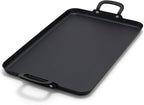 GreenPan x Bobby Flay 18" x 11" Carbon Steel Double Burner Pan, Pre-Seasoned Ready to Use, Induction Compatible, High Heat & Oven Safe Durable Cookware, Cast Iron Alternative
