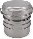 Camping Cookware Set 1000Ml Pot Pan Spoon Set for Outdoor Hiking Backpacking Picnic Cooking Equipment Tableware