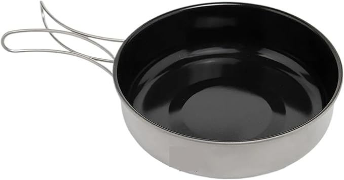 Camping Tableware Titanium Cookware Set Tourism Cauldron Outdoor Cooking Pot Frying Pan Picnic Kitchen Hiking Trekking