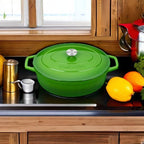 vancasso Enameled Cast Iron Dutch Oven, 9.3 Quart Dutch Oven Pot with Lid, Oval Dutch Oven Cast Iron Pot with Non Stick Enamel Coating for Bread Baking