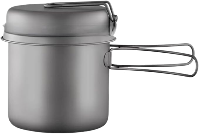 Camping Campfire Utensils, Outdoor Picnic Portable Cooking Pot Frying Pan Multi-Function Tableware Cooker Water Cup Backpacking Gear