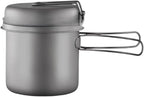 Camping Campfire Utensils, Outdoor Picnic Portable Cooking Pot Frying Pan Multi-Function Tableware Cooker Water Cup Backpacking Gear