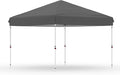GarveeLife 10x10 Pop Up Canopy with One Button Push Setup - Heavy Duty Outdoor Canopy Tent with Portable Roller Bag - 3 Adjustable Height, 4 Weight Bags, 8 Stakes & 4 Guy Ropes Included, Grey