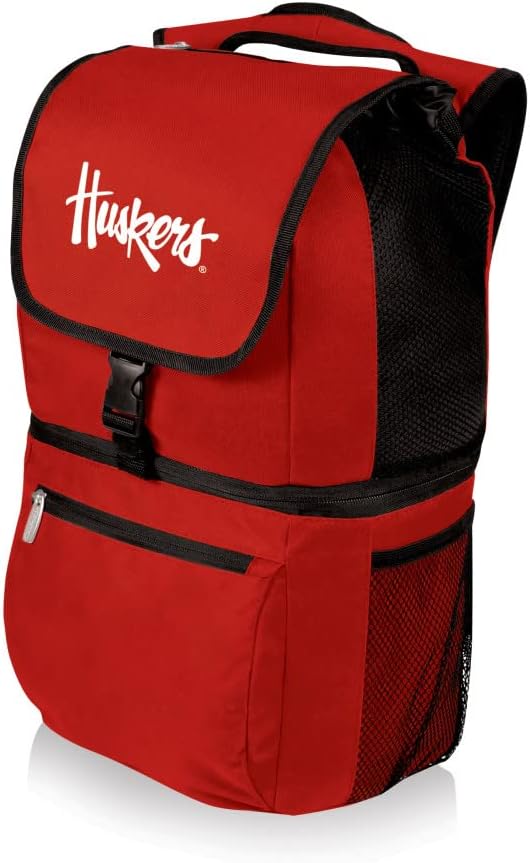 Picnic Time NCAA Nebraska Cornhuskers Zuma Backpack Cooler, Red, 19 x 11 x 7 in