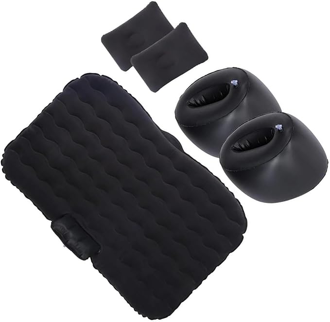SUV Inflatable Bed, Car Camping Air Mattress, Cold-Resistant and Wear-Resistant Inflatable Mattress, Fast Inflatable Folding Bed, Multi-Functional Travel Sleeping Mat (Black Size 1)