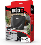 Weber Traveler Premium Grill Cover – Heavy‑Duty, Waterproof Polyester with Secure Straps, Lightweight Fit for Upright Weber Traveler