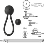 5 PCS Bungee Shock Cord Clip with Knobs, Pull Tie Down Tarp Canvas Knobs for Camping Tents Cargo Pool Awning Car Cover Holding Wire Hoses(Black)