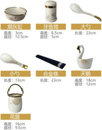 Tableware Set Chinese Household 60 Piece Ceramic Bowl and Dish Set