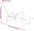 Sun Lounger Textilene and Aluminum Blacktanning Chair Camping Chairs Recliner Patio Suitable for Garden Courtyard