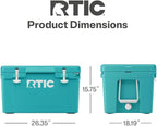 RTIC Ultra-Tough Cooler Hard Insulated Portable Ice Chest Box for Beach, Drink, Beverage, Camping, Picnic, Fishing, Boat, Barbecue