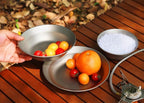 Pure Titanium Bowl 3-piece Set Outdoor Camping Portable Tableware Household Salad Plate