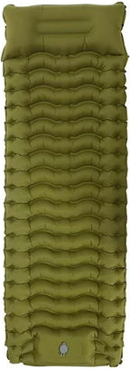Outdoor Camping Inflatable Mattress Thicken Sleeping Pad with Built-in Pillow & Pump, Portable Air Mat for Travel Hiking Climbing(Green)