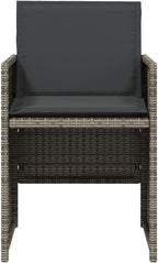 Patio Chair Gray PE Rattan One Size Removable Covers Garden Furniture Patio Furniture Camping Chair for Garden Outdoor