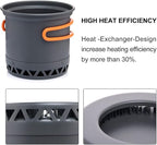 Camping Cookware Outdoor Cooking Set Heat Cooker Travel Tableware Tourist Kitchen Pot Utensil Equipment