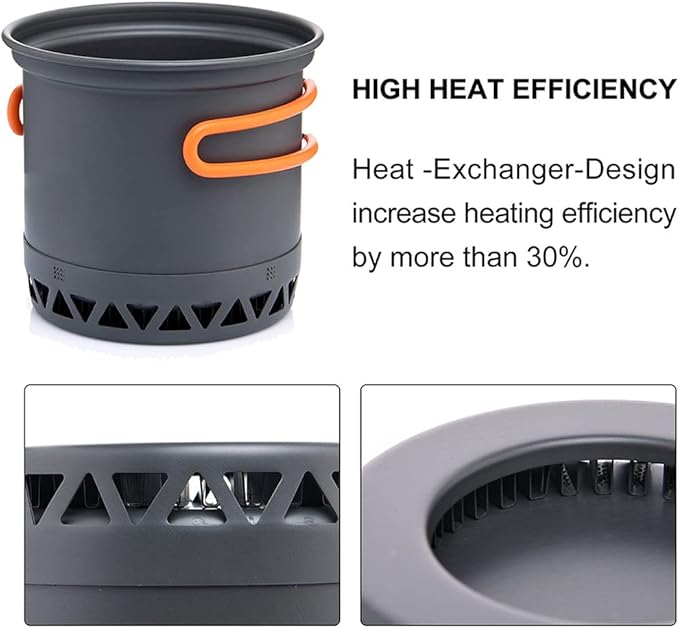 Camping Cookware Outdoor Cooking Set Heat Cooker Travel Tableware Tourist Kitchen Pot Utensil Equipment