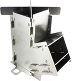 Camping Survivalist Prepper Flat Pack Stainless Steel Mini Rocket Stove
