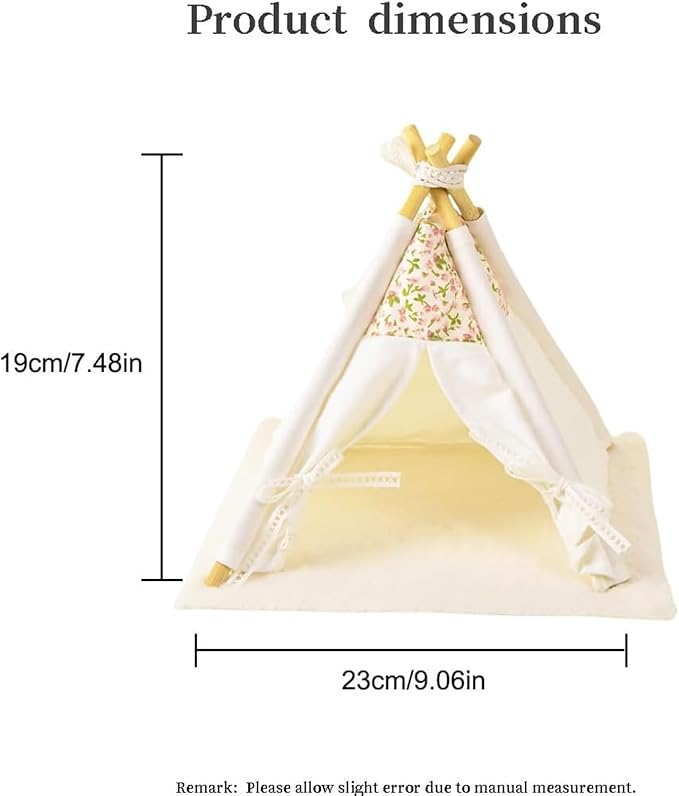 1:12 Dollhouse Camping Bed Tent, 1 Set Fairy Style Mini Pink Lace Tent with Carpet, Miniature Outdoor Furniture Accessories for Bedroom,Patio and Garden(White)