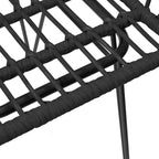 Patio Chairs 2 pcs with Armrest Black ,Coffee Chair,Study Chair,Armchair,Garden Chairs,Outdoor Chairs,Camping Chair,Beach Chair,for Deck, poolside,Camping,Beach,Campsite,22"x25.2"x31.5" PE Rattan