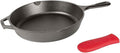 Lodge Seasoned Cast Iron Skillet - Quality Frying Pan for the Stove, Oven, Grill & Campfire - Includes Silicone Hot Handle Holder - Non-Toxic, Nonstick & Long-Lasting - 12 Inches