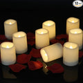 Wondise Waterproof Flameless Votive Candles with 6H Timer, Set of 12 Outdoor Battery Operated Candles Plastic LED Flickering Tealights Candles for Outdoor Garden Patio Home Summer Decor(1.5”D x 2”H)