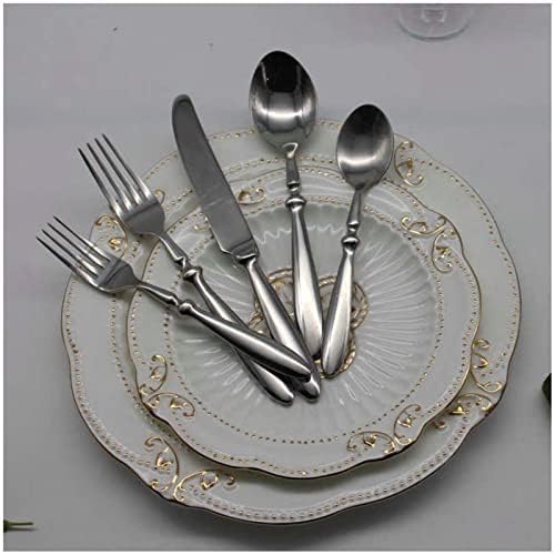 Portable 10-Piece Stainless Steel Flatware Set - Premium Cutlery for Steak & Salad - Durable Western Tableware - Ideal for Camping, Travel, and Home Use