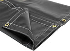Mytee Products (2 Pack) 10' x 12' Heavy Duty Black 18oz Vinyl Utility Tarp Waterproof, Multipurpose, Cars, Boats, Campers, Pool Cover, Tent