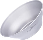 iBasingo 600ml Titanium Bowl Ultralight Tableware Single-Walled Rice Salad Bowl Small Gym Fitness Bowl Outdoor Camping Dinnerware Potable Stackable Kitchen Utensils Ti1106T