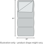 Kelty Supernova Down Sleeping Bag, Compact + Lightweight, Roomy Shape for All Body Types and Sleep Positions, Recycled Shell Fabrics