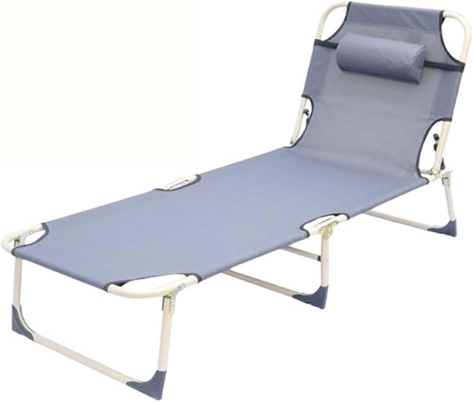 Portable Folding Bed，Camping Cots,(Folding Camping Cot, 3-Position Adjustable Oxford Sleeping Cots Bed,Portable Camping Bed with Pillow,Multifunctional Lounge Chair,Perfect for Camping, Poo