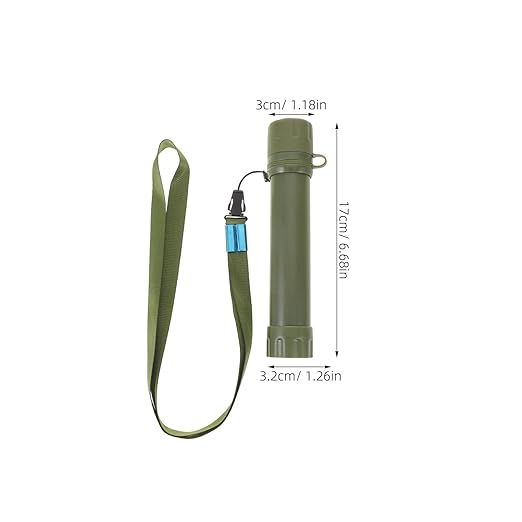 Camping Filter Straw:Reusable Purifier with Lanyard - Personal Outdoor Straw for Stream River Lake Fresh Sources