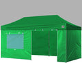Eurmax USA Full Zippered Walls for 10 x 20 Easy Pop Up Canopy Tent,Enclosure Sidewall Kit with Roller Up Mesh Window and Door 4 Walls ONLY,NOT Including Frame and Top（Kelly Green）