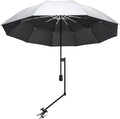 UPF 50+ Beach Umbrella with Adjustable Universal Clamp