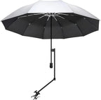 UPF 50+ Beach Umbrella with Adjustable Universal Clamp