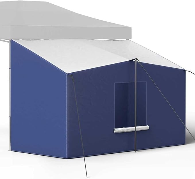Camping Cube Side Tent for 10x10 Pop Up Canopy, Waterproof Gazebo Room with Mesh Windows, Easy Setup Canopy Side Tent for Family Camping, Market Booth, Backyard Use (Canopy Not Included)