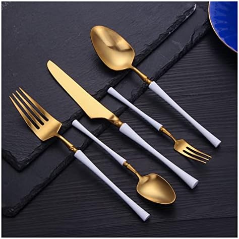 Cutlery Set Pieces Service Stainless Steel Titanium Flatware,Party Steel Cutlery Set Blue Black Gold Dinnerware 304 Stainless Steel Forks Spoons Knives Set Kit Outstanding,
