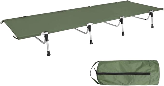 Ultralight Folding Bed Camping Single Cot Portable Travel Camping Bed Outdoor(Pink) (Green)
