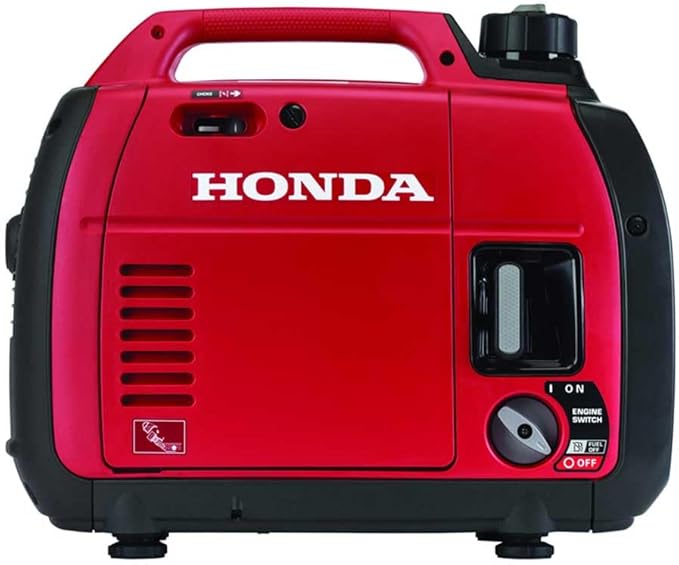 Honda EU2200i 2200 Watt Inverter Generator, Super Quiet 120V Gas Powered Portable Generator for Camping or Home Backup Power Supply, Up to 8.1 Hour Run Time (EU2200ITAN)