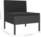 Patio Chairs 3 pcs with Cushions Poly Rattan ,Garden Chairs,Furniture Set,Outdoor Chairs,Lawn Chairs,Balcony Chairs,Study Chair,Camping Chair,for Dining Room,Living Room,Study Room,Garden,Black